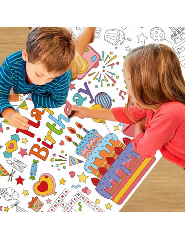 Póster Gigante para Colorear USGohin 76x183 cm Dinosaurio