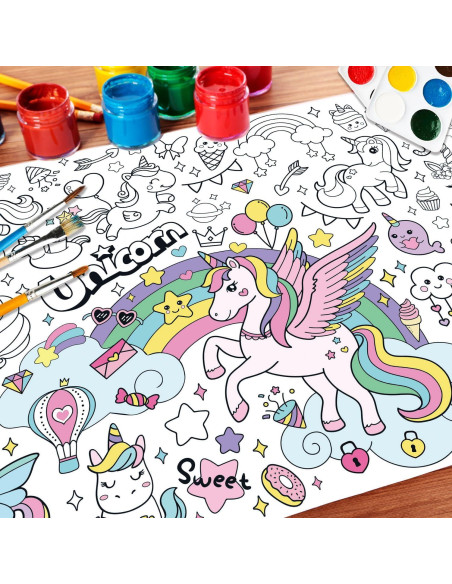 Póster Gigante para Colorear Unicornio K-NMLHL 110x80 cm