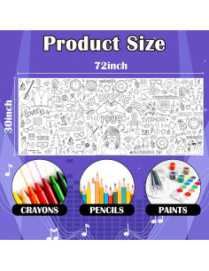 Mantel para Colorear Gigante WPROICHD 76.2 x 182.9 cm 2