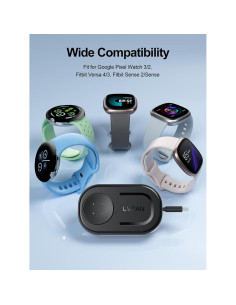Cargador Retráctil LVFAN para Pixel Watch 3 y Fitbit Versa 2
