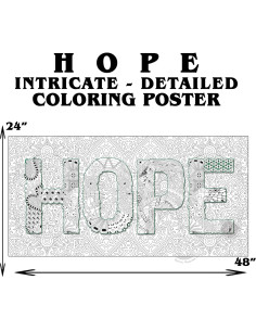 Póster Gigante para Colorear SJPRINTER Esperanza 61x122 cm 2