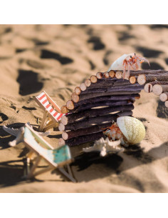 Escondite para Cangrejo Ermitaño Warmfarm 20x15cm Madera Natural 2