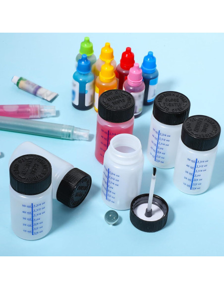 60 Botellas de Pintura de Retocado AOZUO 60ml con Pincel