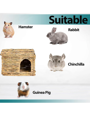 Casa de Hierba Plegable HERCOCCI Extra Grande para Conejos