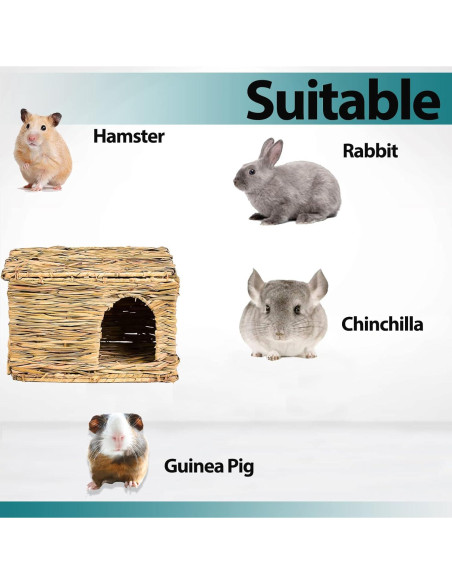 Casa de Hierba Plegable HERCOCCI Extra Grande para Conejos