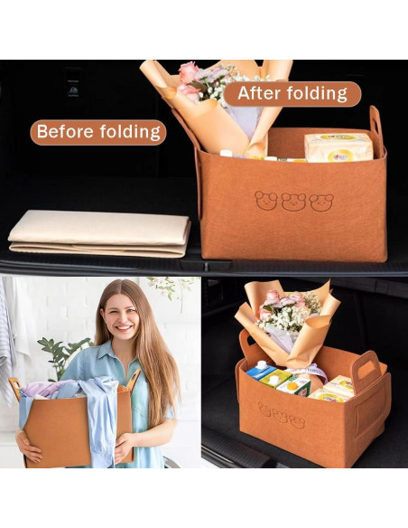 Organizador de Maletero Plegable OULIGET Grande Marrón