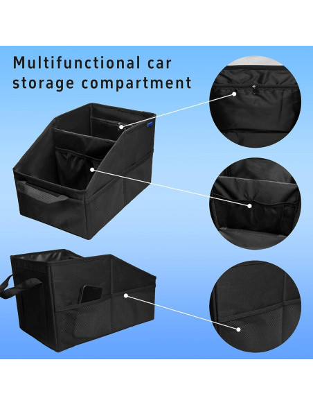Organizador de Asiento de Coche SHUN ZHI YU Plegable Negro Organizador de Asiento de Coche SHUN ZHI YU Plegable Negro