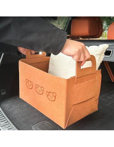 Organizador de Maletero Plegable OULIGET Grande Marrón