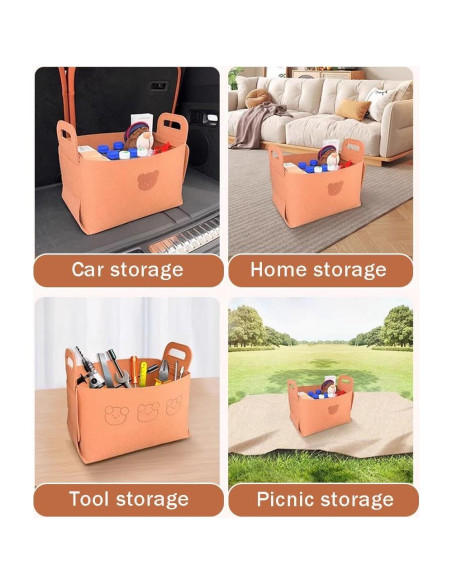 Organizador de Maletero Plegable OULIGET Grande Marrón