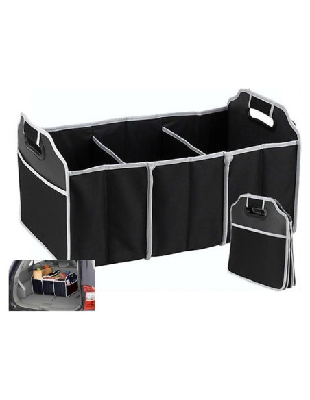 Organizador de Maletero Plegable ATB 3 Secciones Gris Organizador de Maletero Plegable ATB 3 Secciones Gris