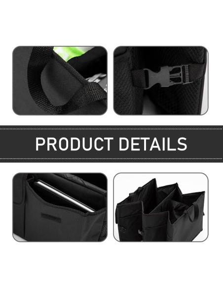 Organizador de Maletero de Coche Icykale ALESND3333BL-1PC Plegable