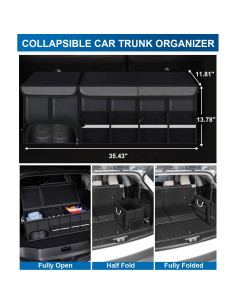 Organizador de Maletero BOLSA WIZARD 112L Plegable Negro 2