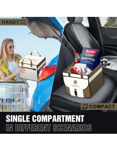 Organizador de Maletero Modular SugarFox 89L Impermeable Marrón