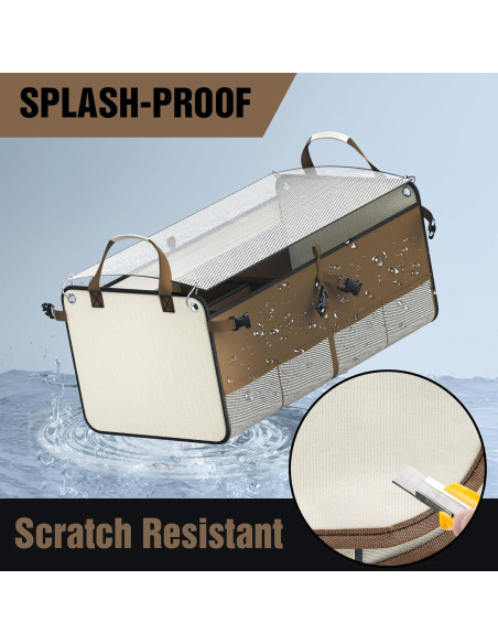 Organizador de Maletero Modular SugarFox 89L Impermeable Marrón