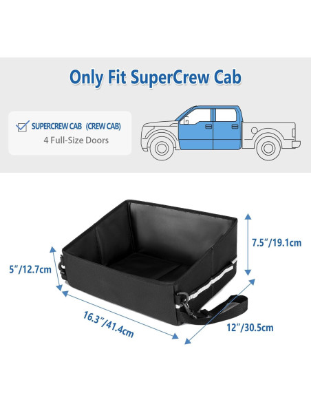 Organizador Bajo el Asiento GRAOSO Negro Plegable 41.4x30.5 cm Organizador Bajo el Asiento GRAOSO Negro Plegable 41.4x30.5 cm