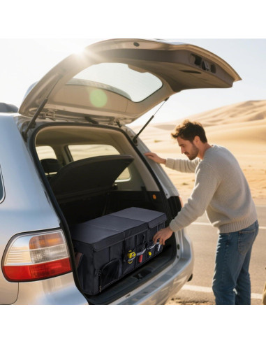 Organizador de Maletero HAMOPY Plegable con Bolsa Enfriadora 112L