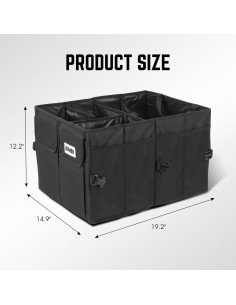 Organizador de Maletero Plegable DNA MOTORING 60L Negro 2