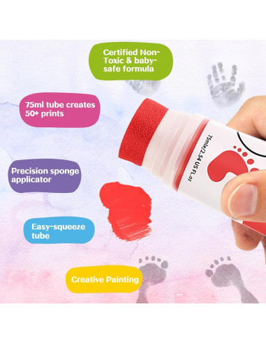 Sortnic Tinta para Huellas de Manos y Pies Bebé 75ml Negra