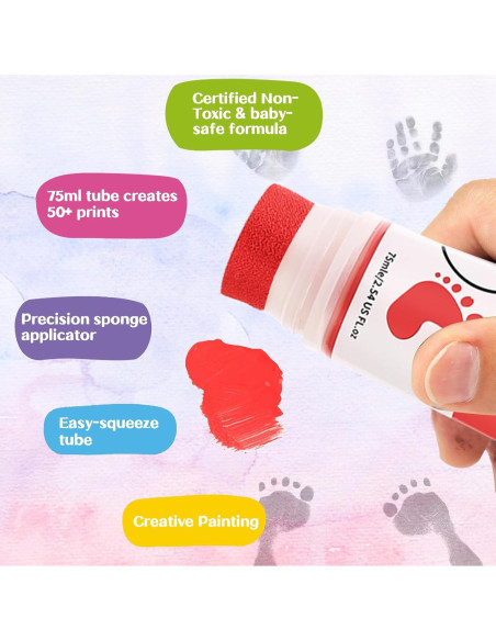 Sortnic Tinta para Huellas de Manos y Pies Bebé 75ml Negra