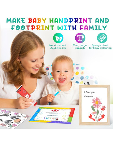 Sortnic Tinta para Huellas de Manos y Pies Bebé 75ml Negra