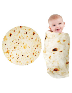 Manta Tortilla Lhedon 91x91 cm Franela Suave para Bebés