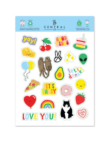 Tarjeta de Cumpleaños 1 Año Central 23 con Calcomanías