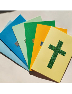 Juego de 24 Tarjetas Religiosas BZHTRMK con Sobres y Sellos 2