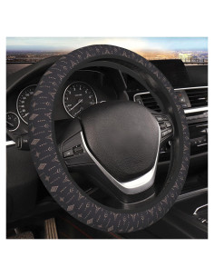 Funda de Volante QZLAN Universal 38 cm Estampado de Vaca
