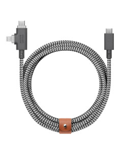 Cable de carga Native Union Belt Duo Pro 240W 2,44m Cebra