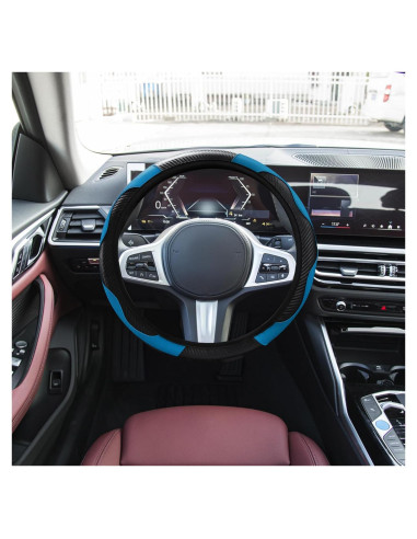 Funda de Volante de Coche Deemars 38 cm Antideslizante Azul