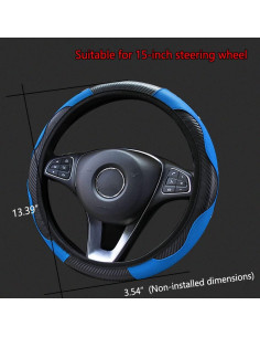 Funda de Volante de Coche Deemars 38 cm Antideslizante Azul 2