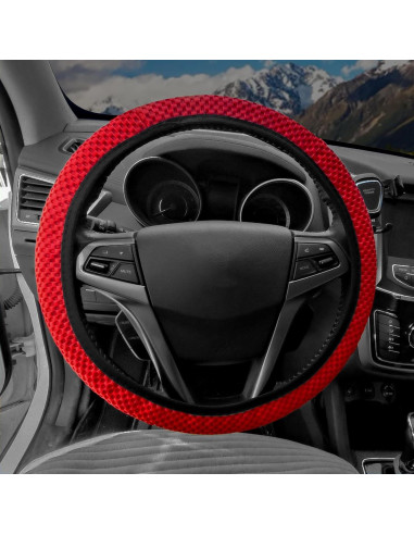 Cubierta de Volante Antideslizante CmeRto 37-38cm Roja