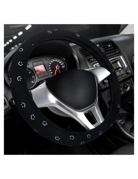 Funda de Volante SAADIAUTO Negra Universal 14.5-15 Pulgadas Funda de Volante SAADIAUTO Negra Universal 14.5-15 Pulgadas