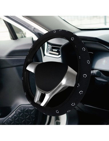 Funda de Volante SAADIAUTO Negra Universal 14.5-15 Pulgadas