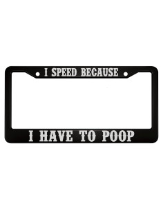 Marco de Placa de Licencia oFloral Aluminio 31.5x16.3cm Divertido