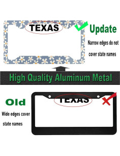 2 Piezas Marco de Placa de Licencia Floral DWAPFMN 15x30 cm 2