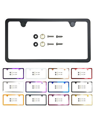 Marco de Placa de Licencia FAIPART Slim Negro Mate Universal