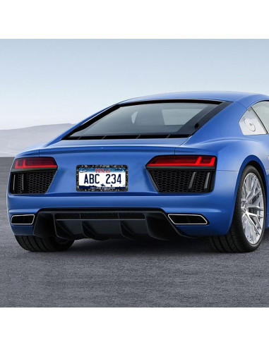 Marco de Placa de Licencia Floral BRAGHRTED Acero Inoxidable 31x15cm