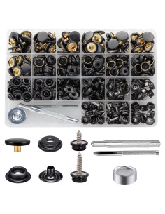 Kit de Botones de Lona 350pcs MejorJonny Acero Inoxidable 15mm