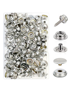 Kit de 220 Botones a Presión FUZHIJIA 15mm Acero Inoxidable