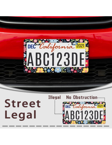 Marco de Placa de Licencia Floral Casuru 31 x 16 cm