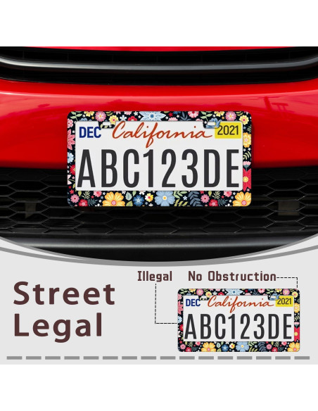 Marco de Placa de Licencia Floral Casuru 31 x 16 cm