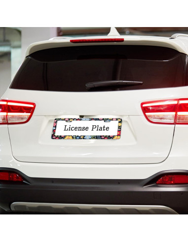 Marco de Placa de Licencia Floral Casuru 31 x 16 cm