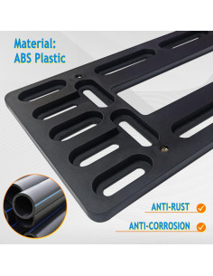 Soporte de Placa de Licencia Frontal Aootf - Kit Universal Antirrobo 2