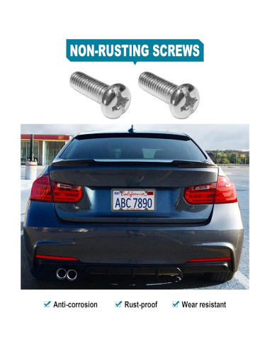 Marco de Placa de Licencia RCKJNJ Fibra de Carbono - Paquete de 2