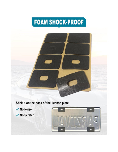 Marco de Placa de Licencia RCKJNJ Fibra de Carbono - Paquete de 2