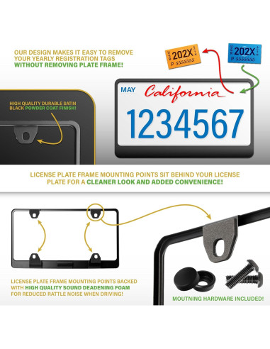 Marco de Placa de Licencia USR para Toyota Land Cruiser 1951-2025