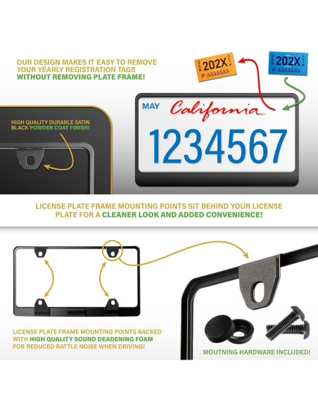 Marco de Placa de Licencia USR para Toyota Land Cruiser 1951-2025