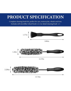 Kit de Cepillos para Ruedas SHMZK 3 PZS Flexible y Suave 2