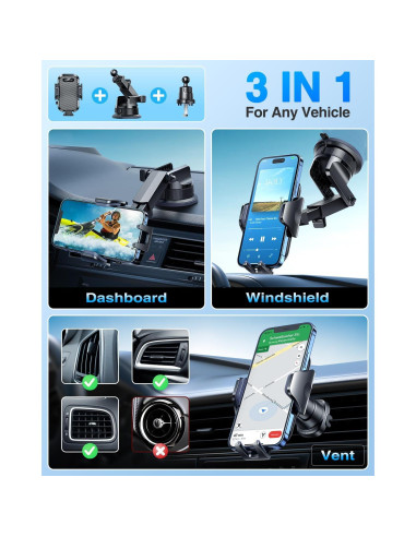 Soporte para Teléfono de Auto VANMASS 2025 Grado Militar